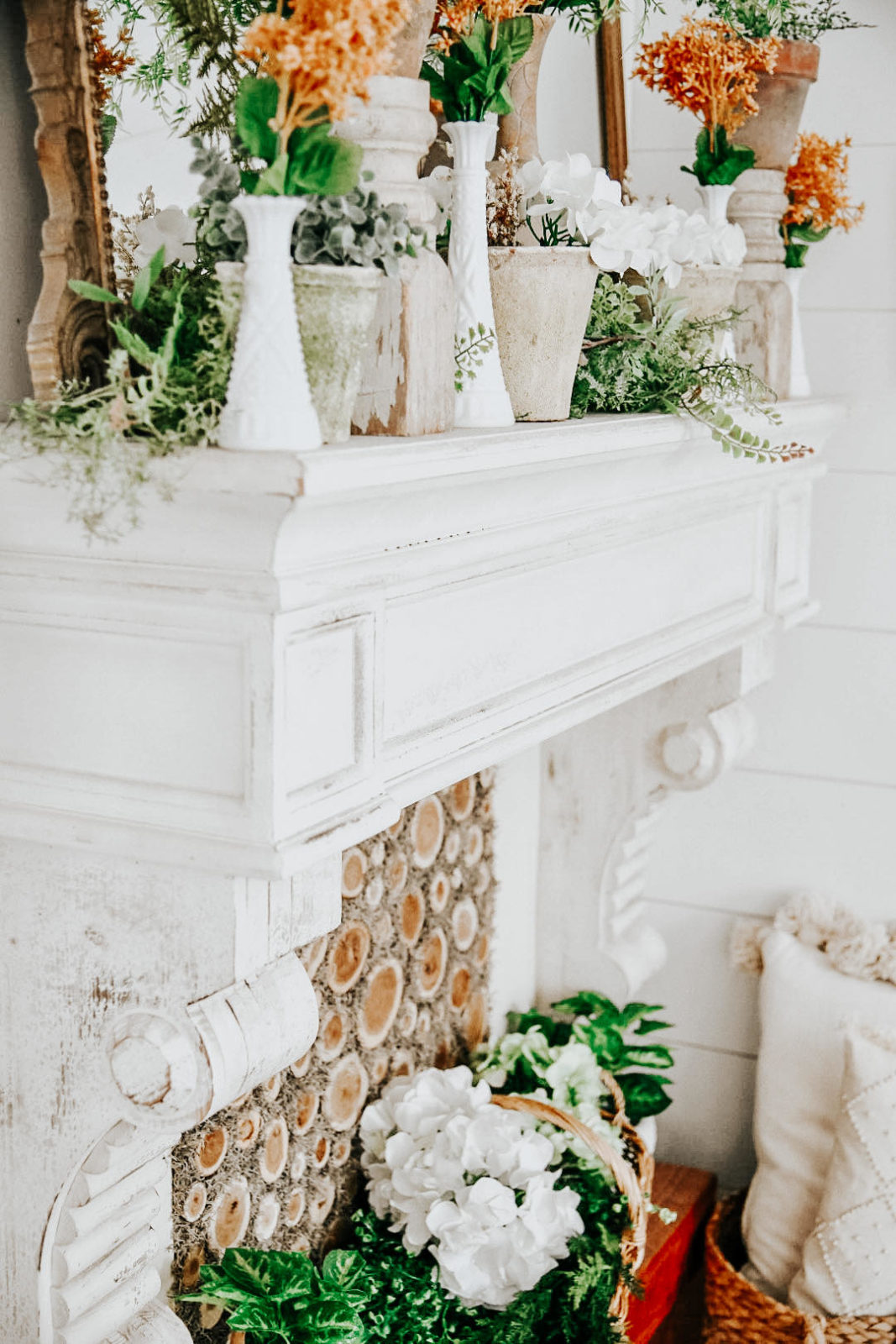 Quick Ways To Decorate Your Mantel For Spring - The Curated Farmhouse
