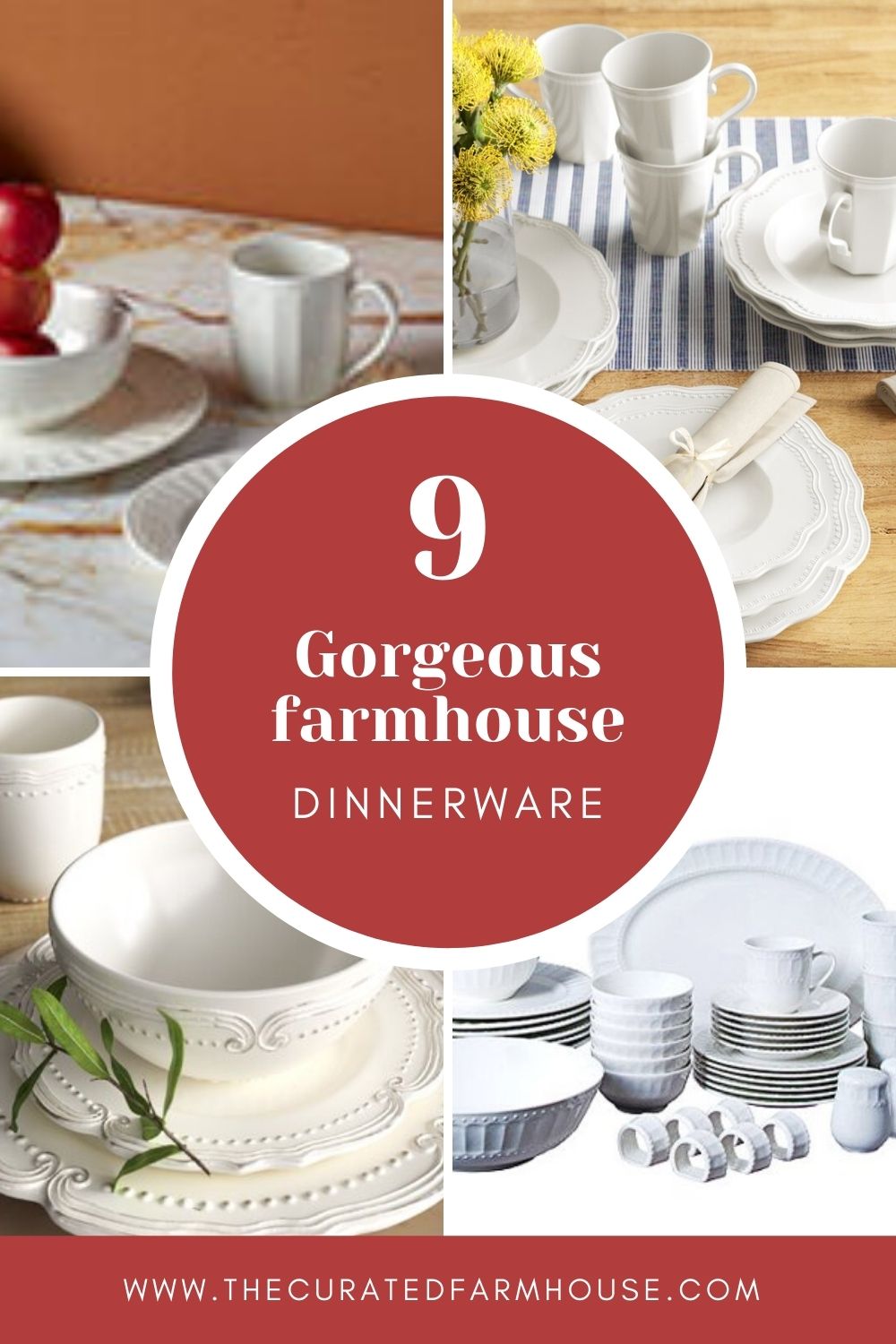9 Gorgeous Farmhouse Dinnerware Sets