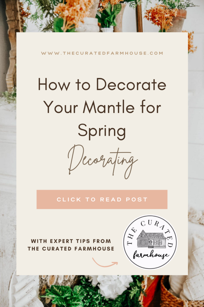 How to Decorate Your Mantle for Spring pin 4