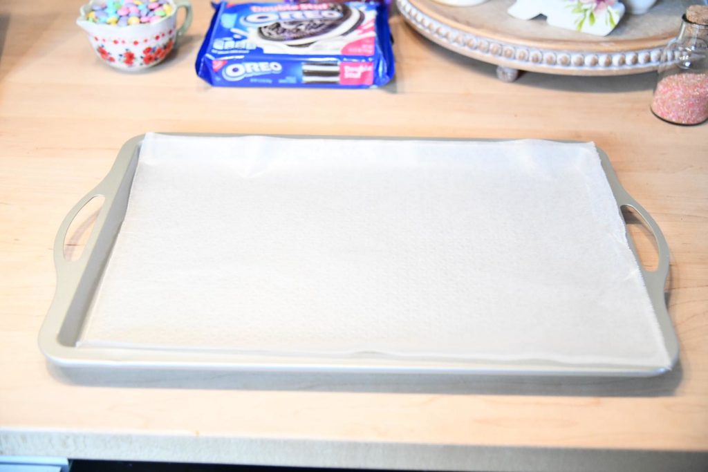 Wax paper and Cookie Sheet