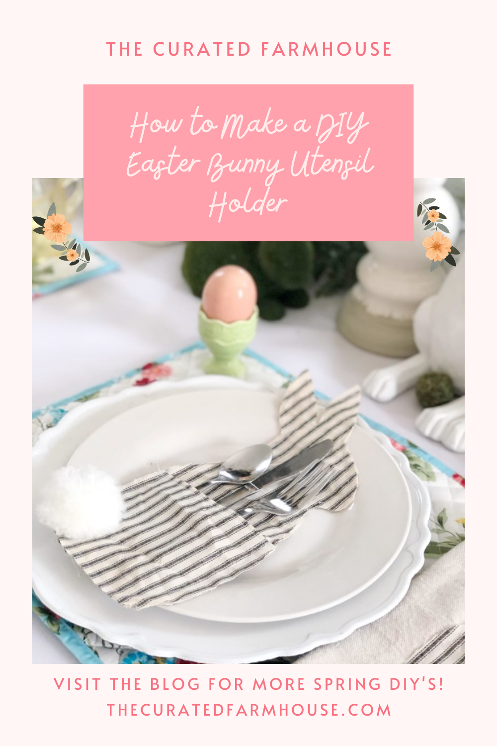 How to Make a DIY Easter Bunny Utensil Holder