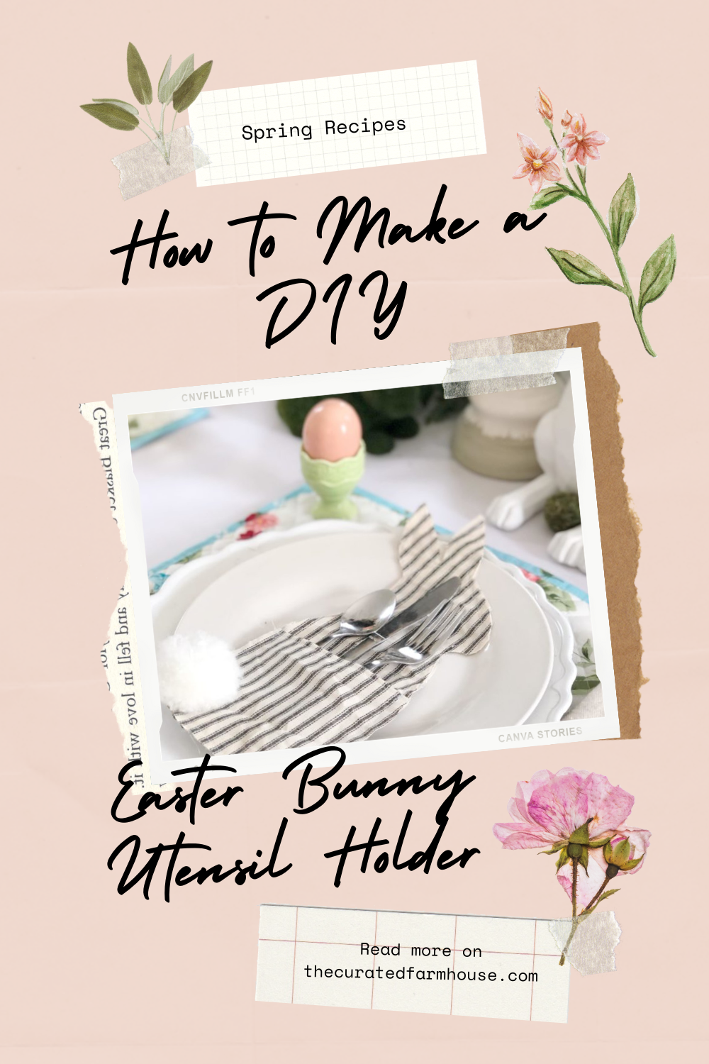 How to Make a DIY Easter Bunny Utensil Holder