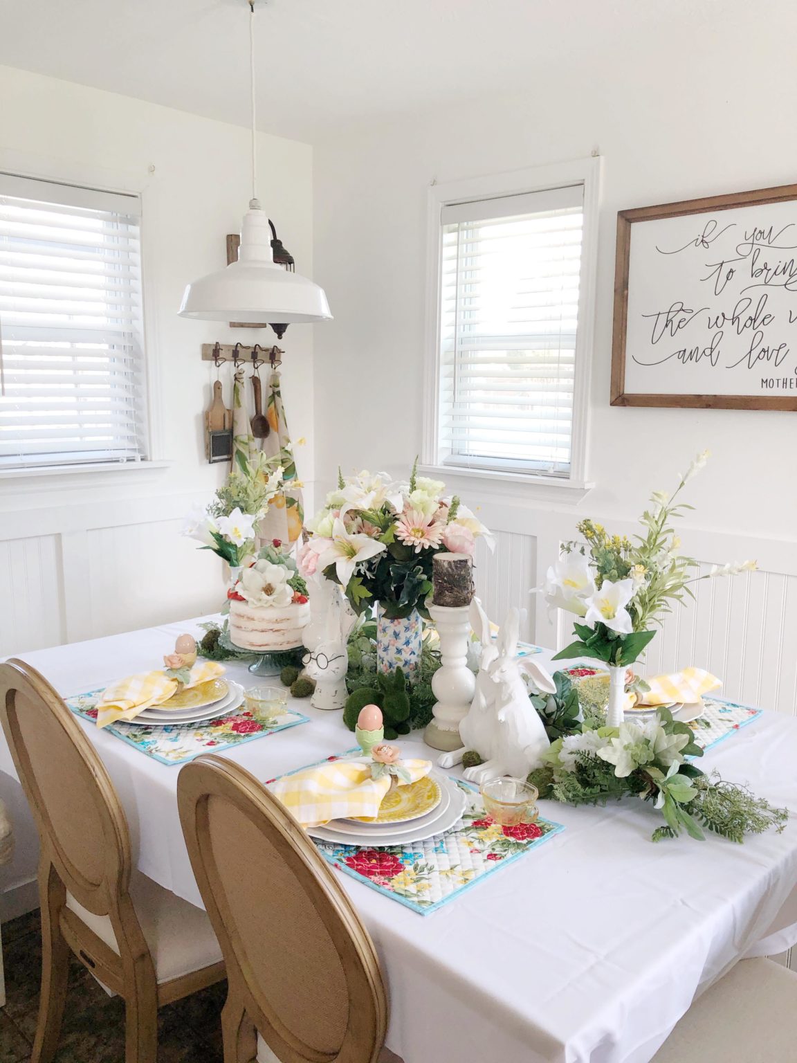 How to Create a Beautiful Easter Tablescape - The Curated Farmhouse