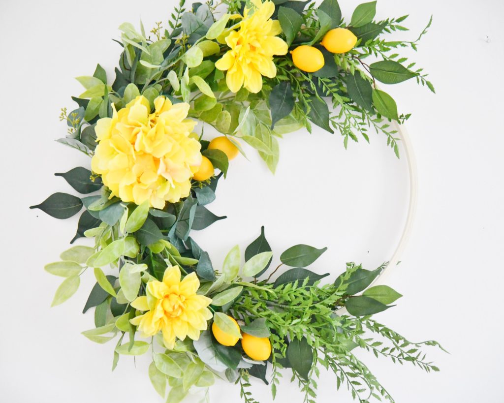 How to Make a Summer Floral Wreath (Step-by-Step Guide) Finished Wreath 