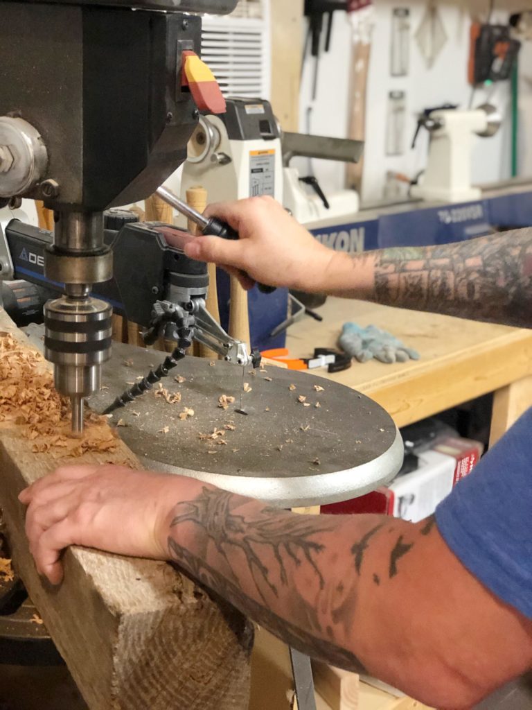 Using Drill press to drill holes
