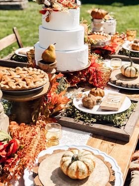 Faux Fall Foods on table