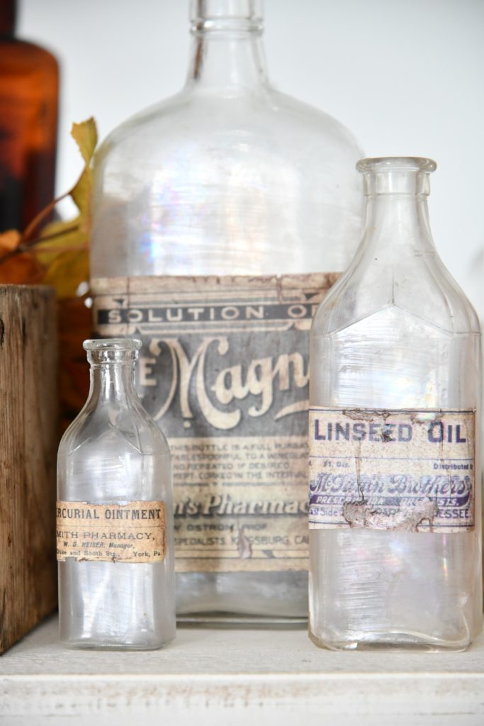 Close Up Vintage Medicine Bottle DIY