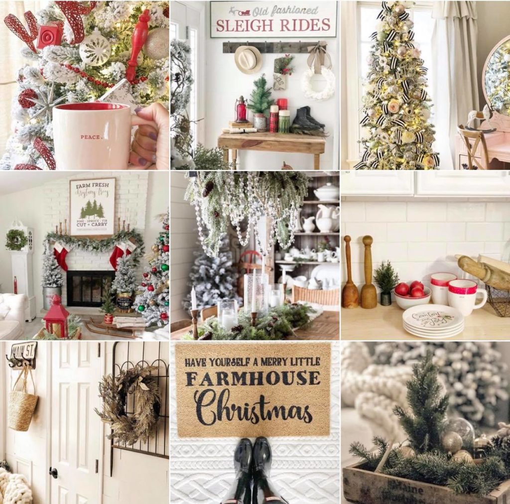 Instagram Photo Collage of Christmas photos in my home