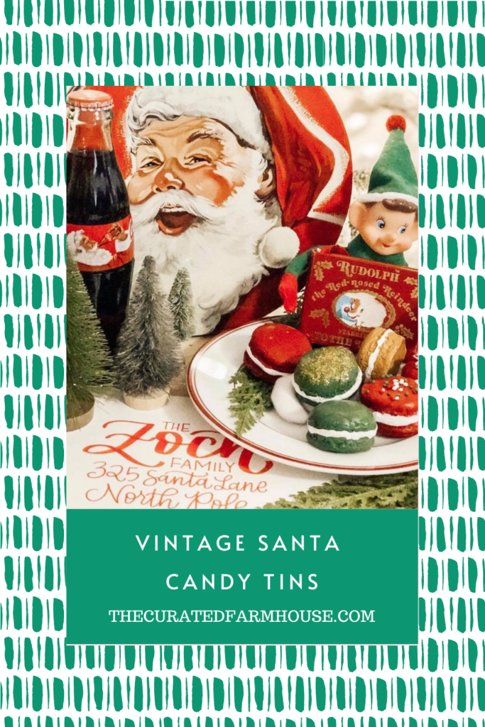 Vintage Santa Candy Tins Pinterest Pin