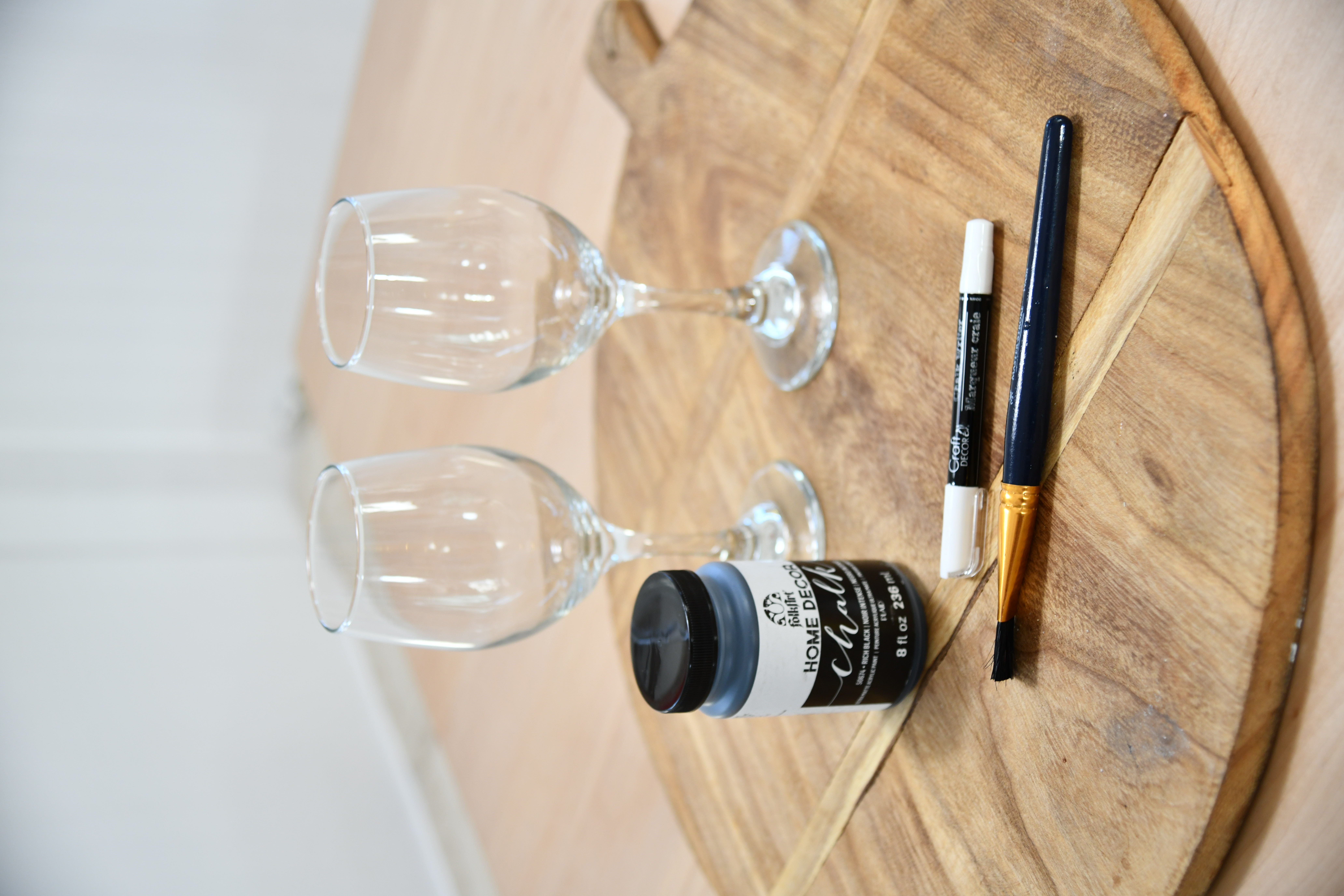DIY Chalkboard Wine Glasses DIY Materials
