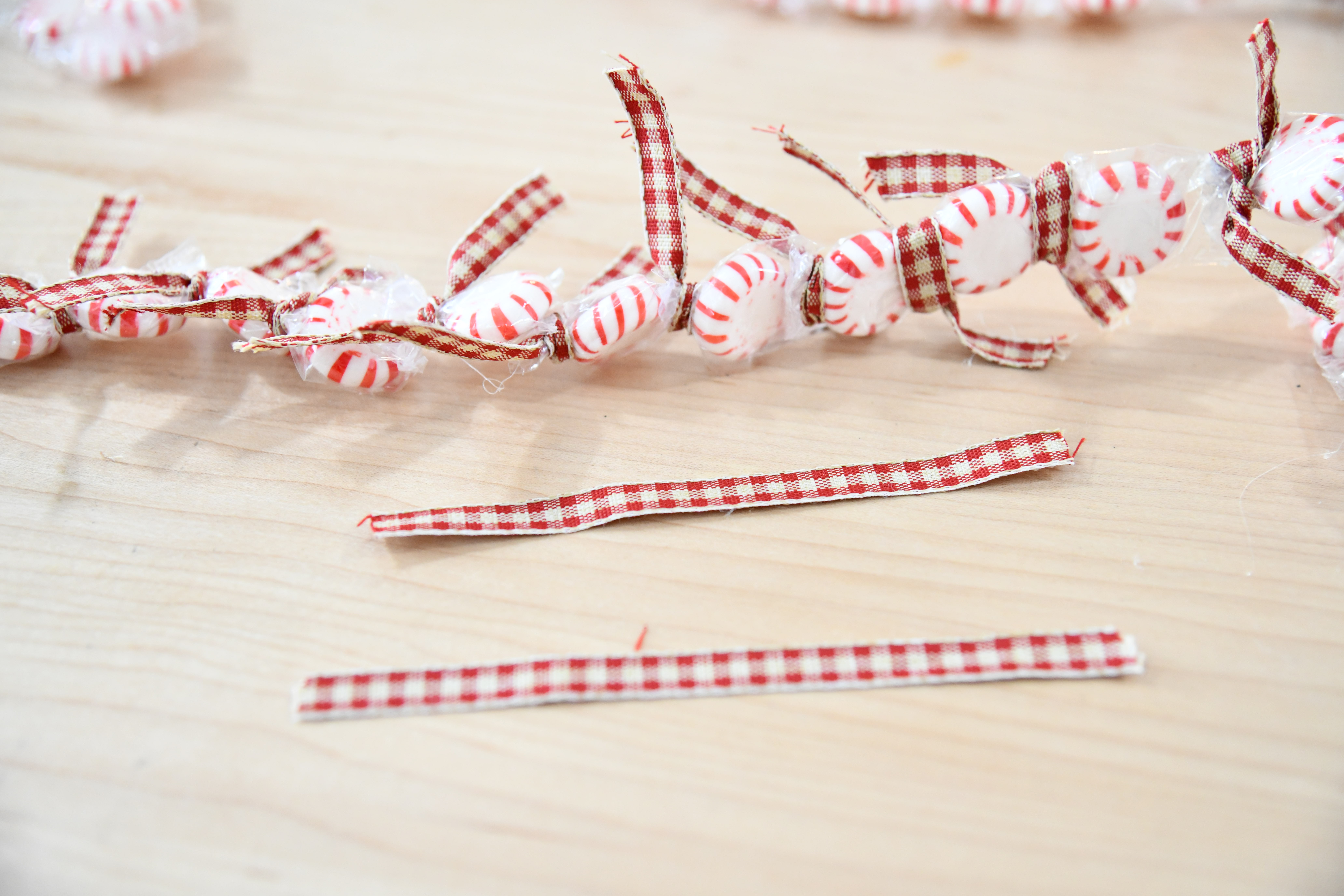 Ribbon Tied on Candy Garland