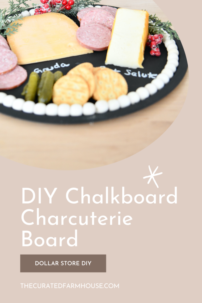 DIY Chalkboard Charcuterie Board Pinterest Pin