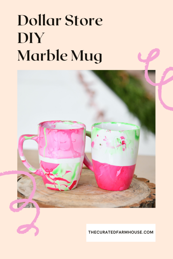 Dollar Store DIY Marble Mug Pinterest PIn