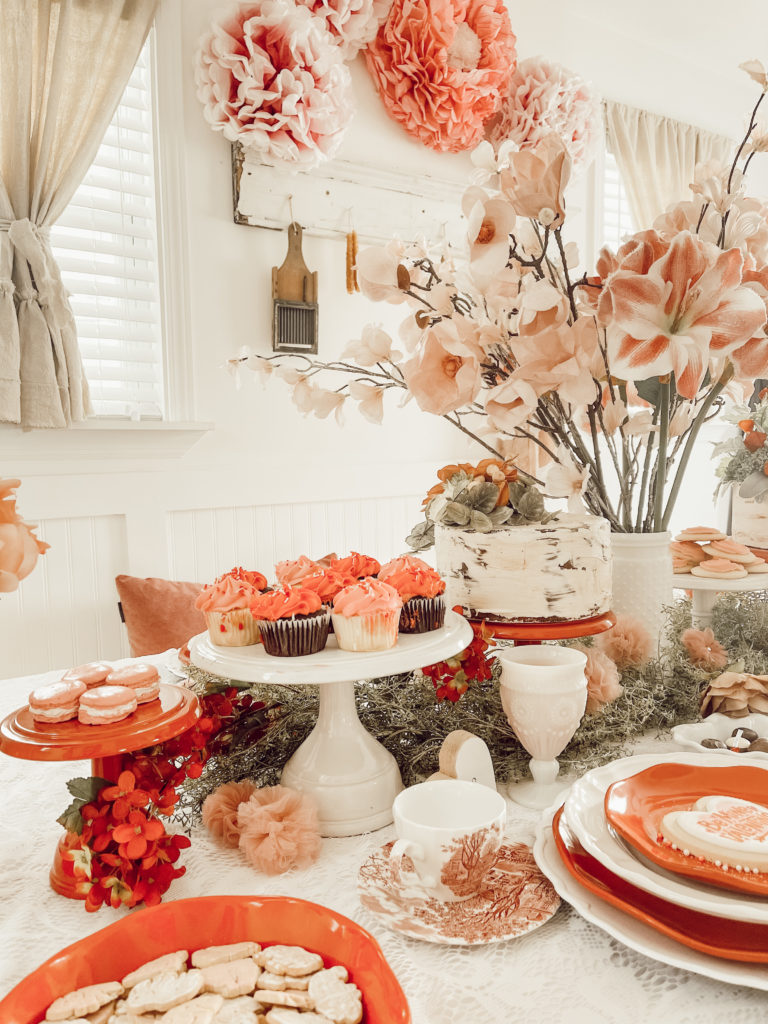 valentines day diy tablescape with sweet treats