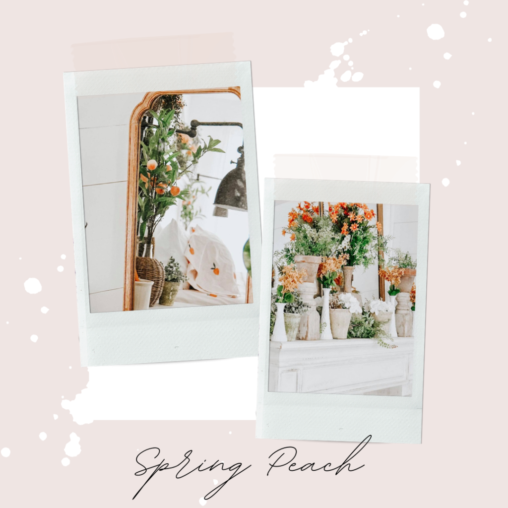 Spring Peach Mirror Decor