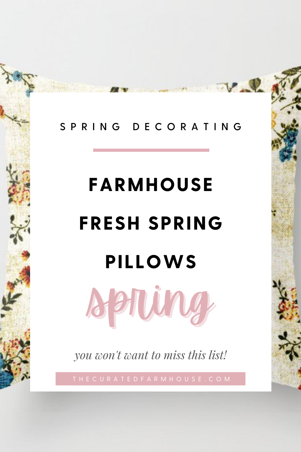 Wait Until You See These Farmhouse Fresh Spring Pillows
