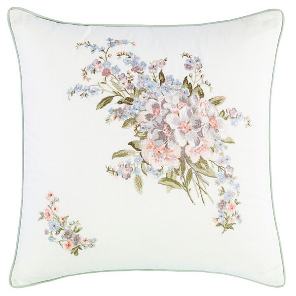 Laura Ashley Lifestyles Harper Embroidered Throw Pillow Wait Until You See These Farmhouse Fresh Spring Pillows