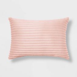 Oblong Cut Plush Decorative Throw Pillow