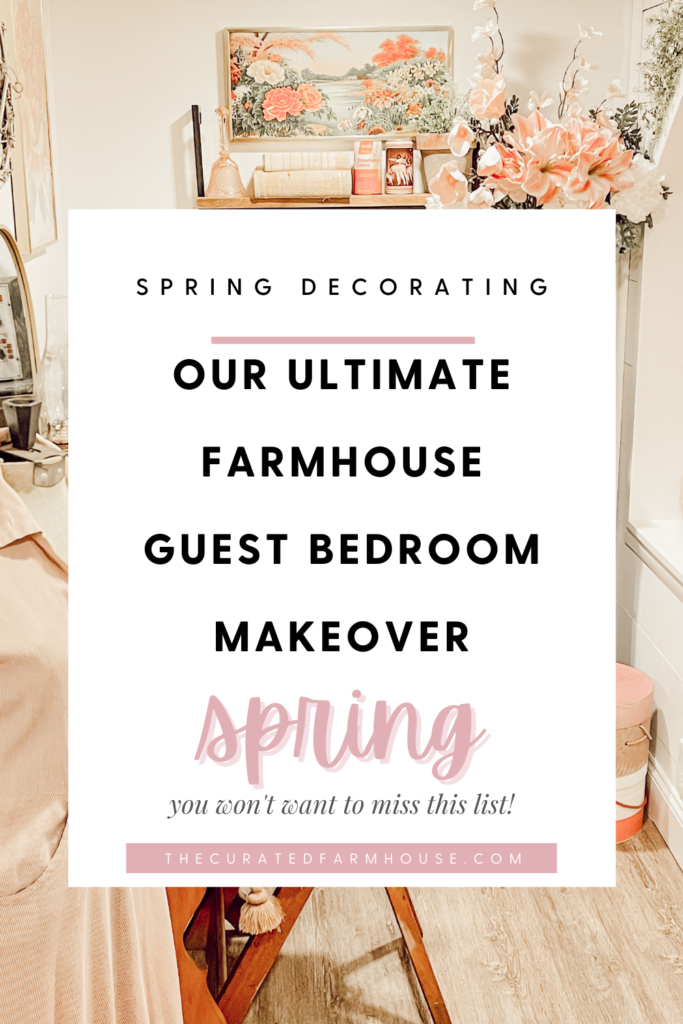 Our Ultimate Farmhouse Guest Bedroom Makeover PINTEREST PIN