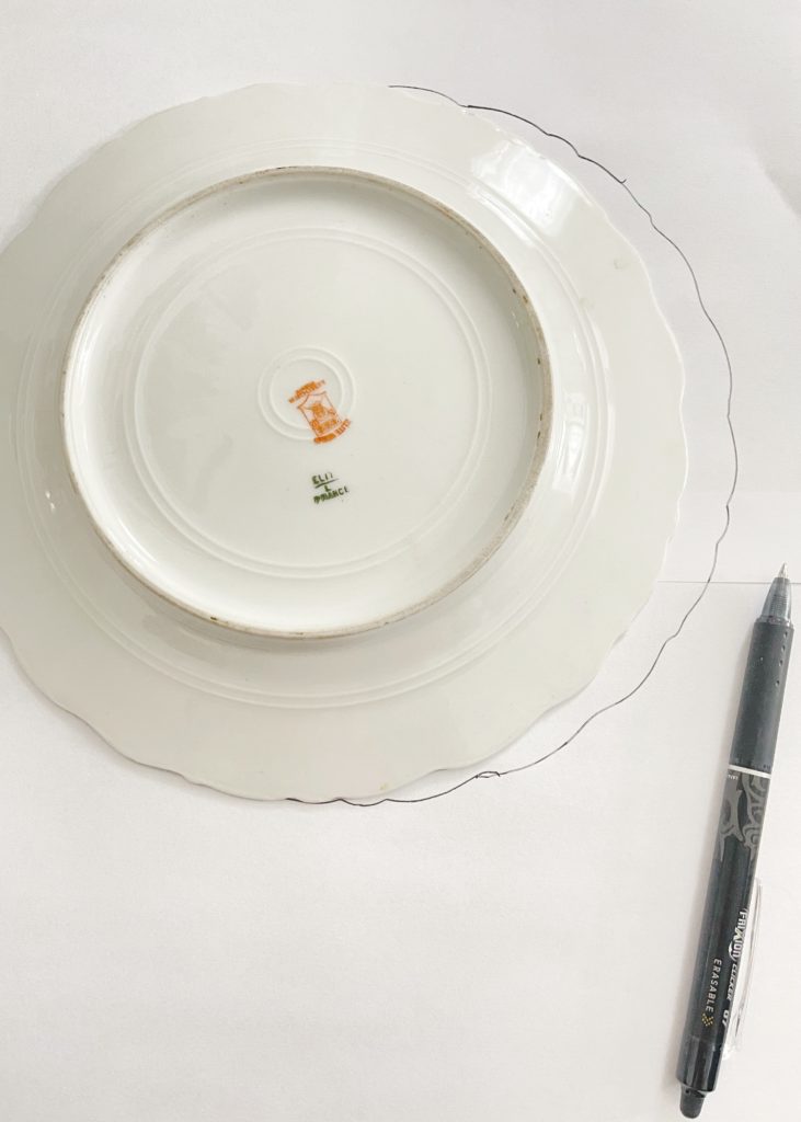 How To Hang a Plate Wall  trace your plates
