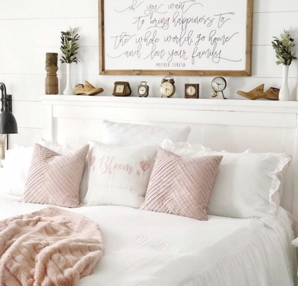 valentines day bedroom decor farmhouse white bedding