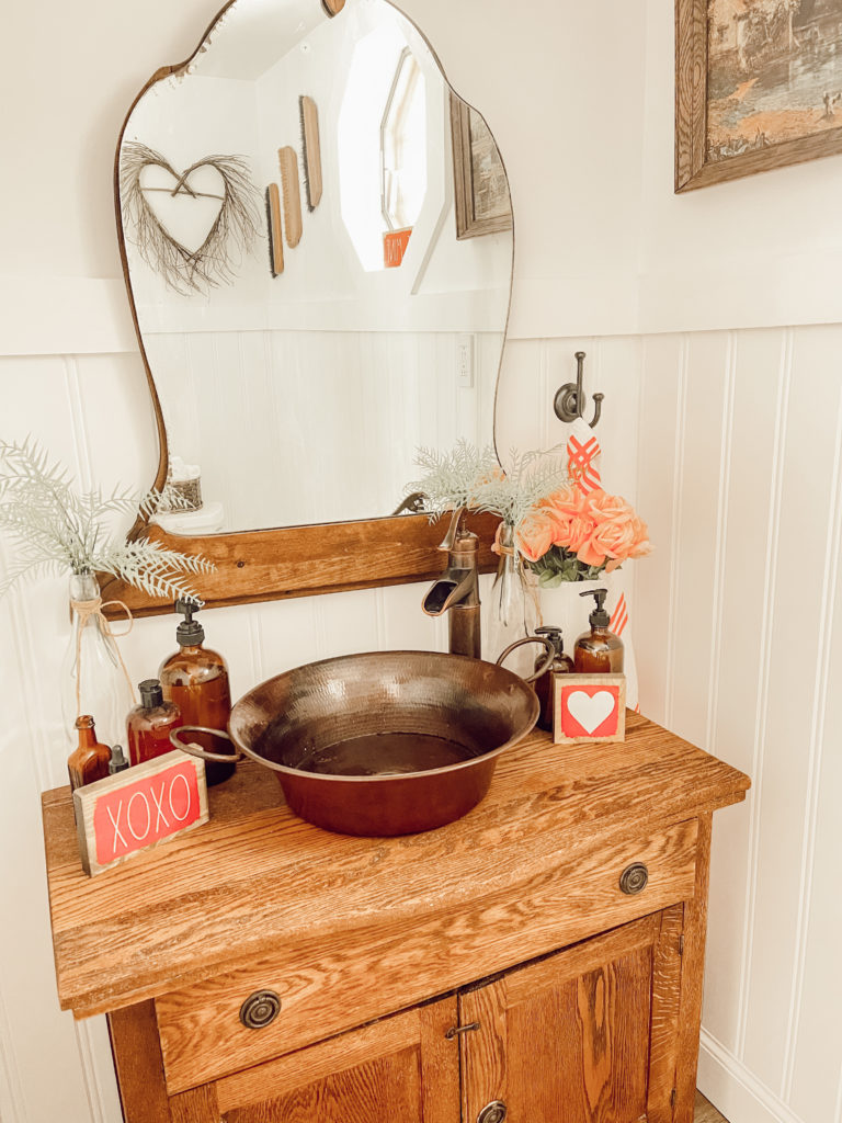 farmhouse bathroom valentines day vintage decor The Ultimate Way to Decorate with Blush for Valentine's Day