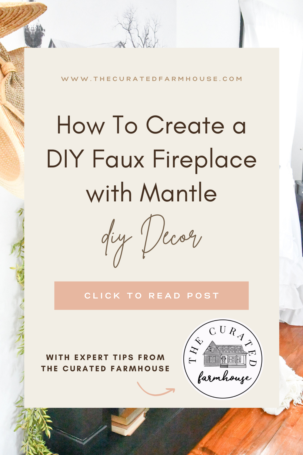 How To Create a DIY Faux Fireplace with Mantle