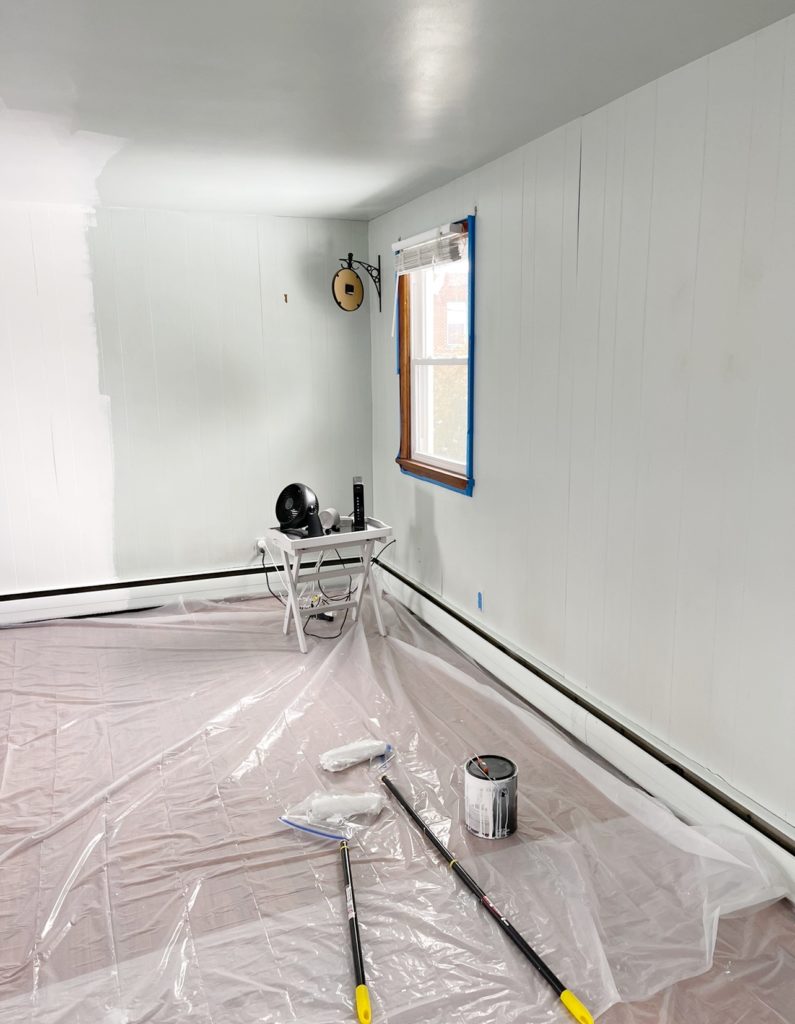 Farmhouse Bedroom Remodel at The Quinn Inn Before Photo Paint Prep