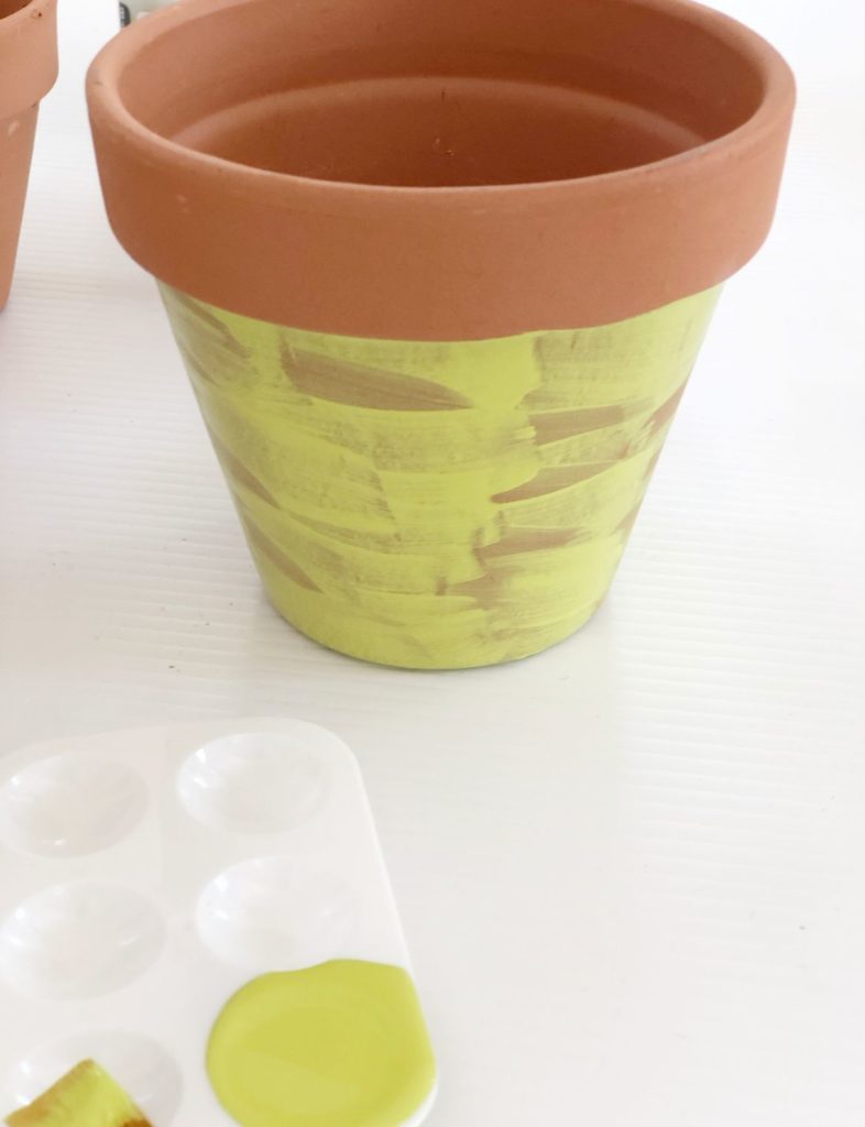 DIY Spring painted pot