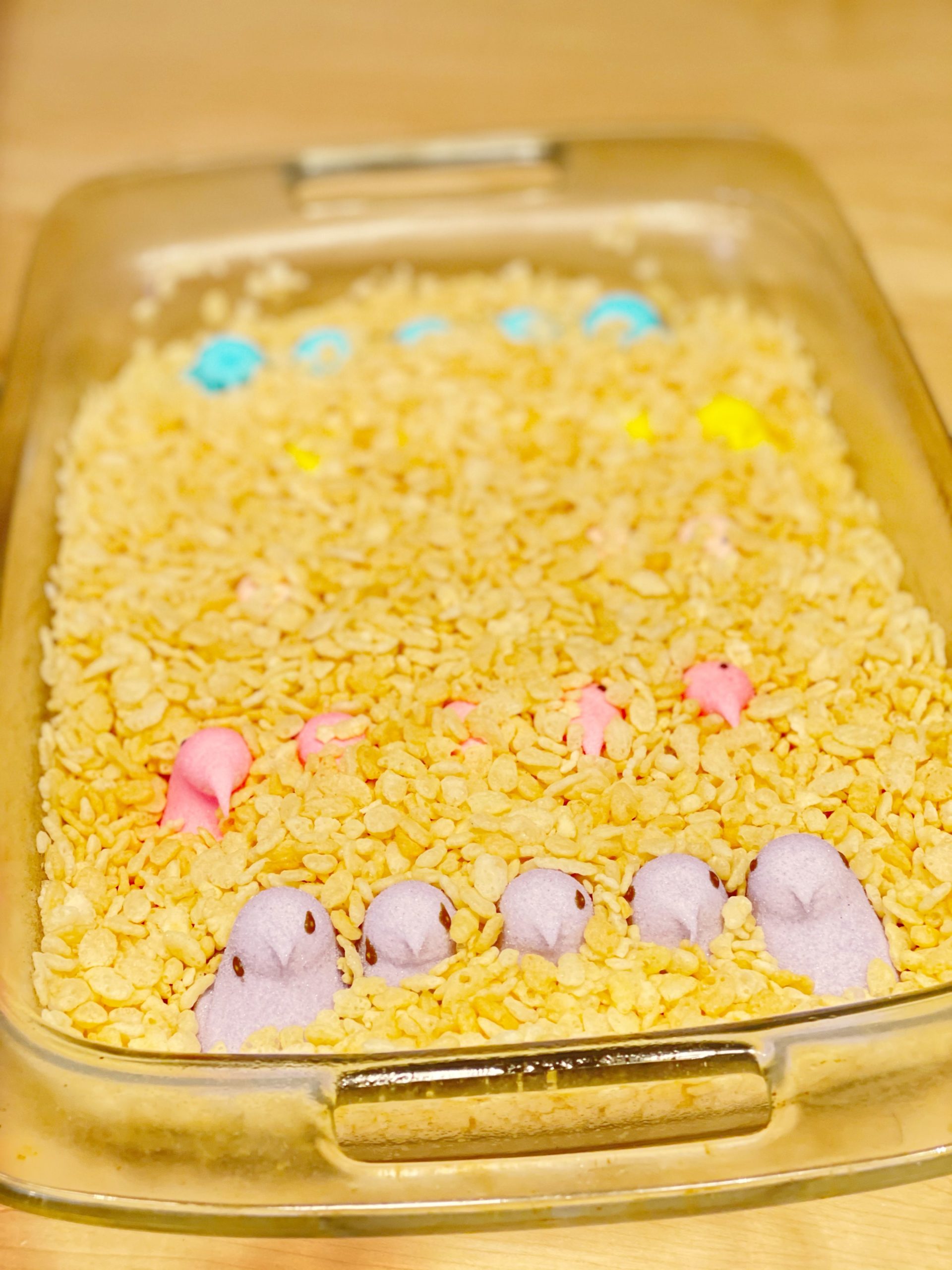 Quick and Easy Peep Rice Krispy Treat Recipe - The Curated Farmhouse