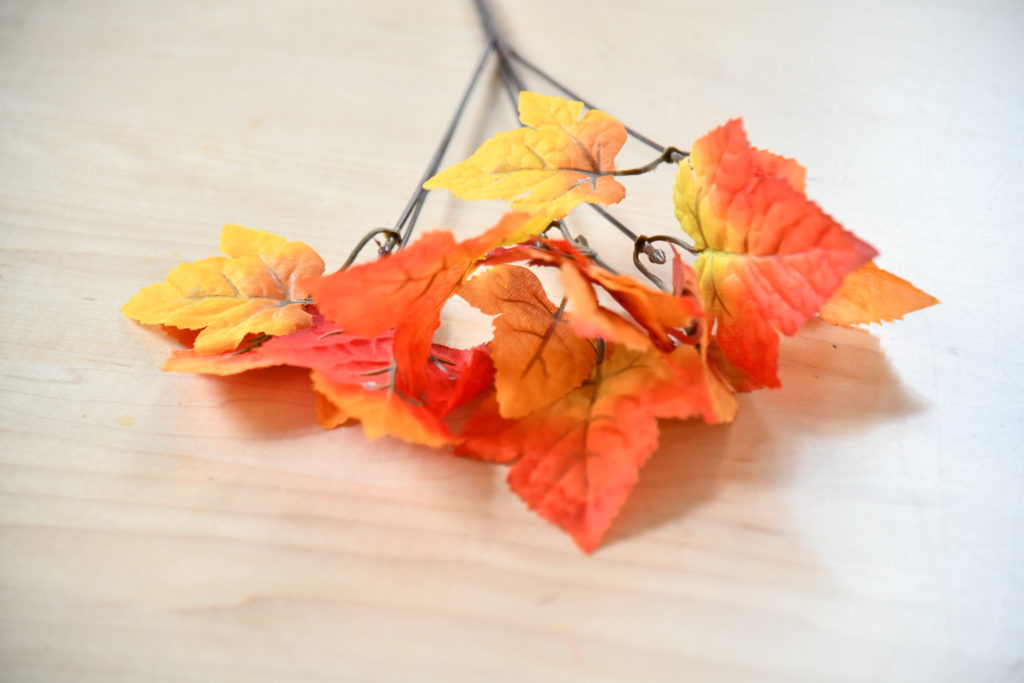 DIY Faux Mini Cake Tutorial maple leaves on table