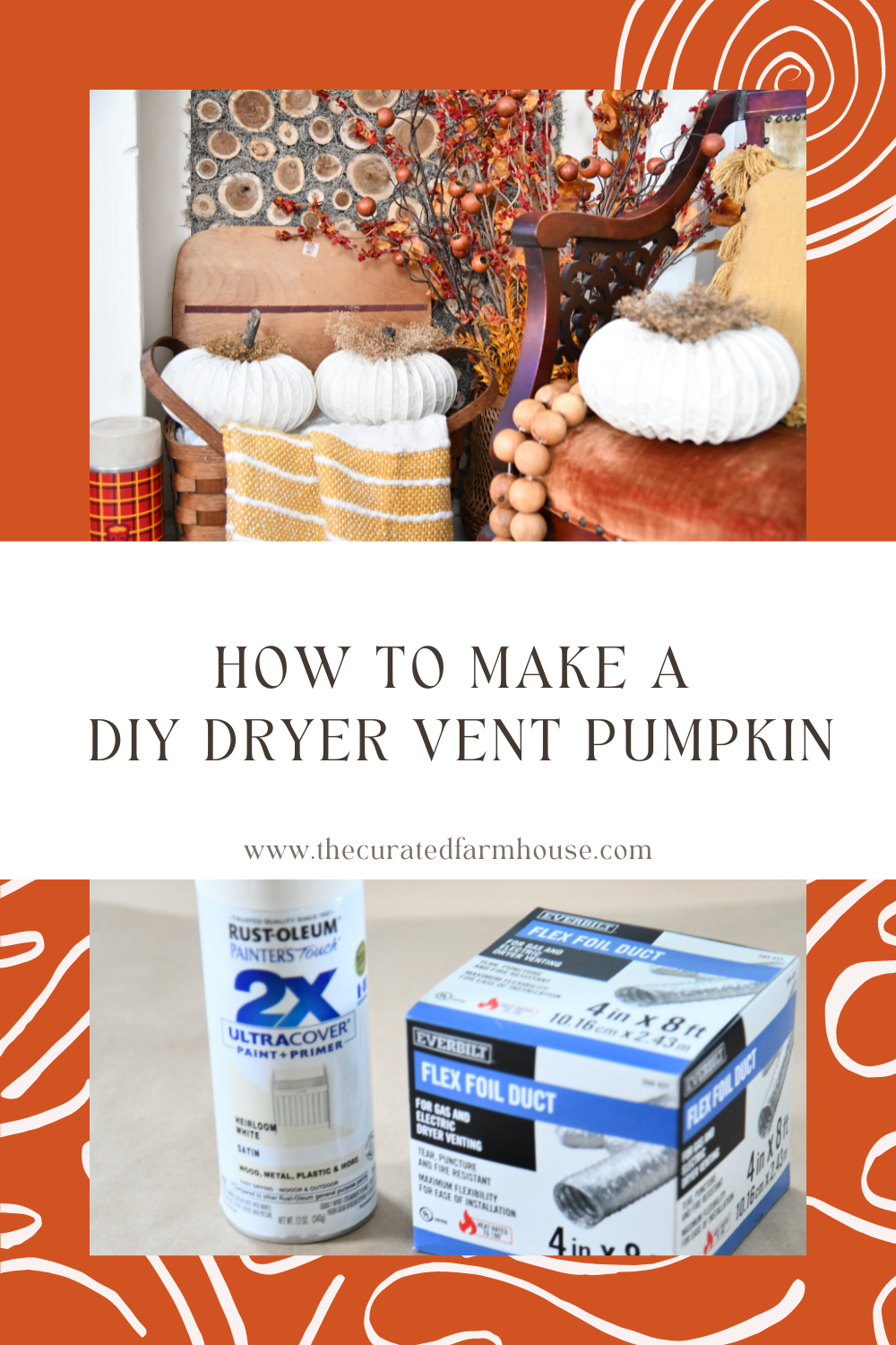 How to Make a DIY Dryer Vent Pumpkin
