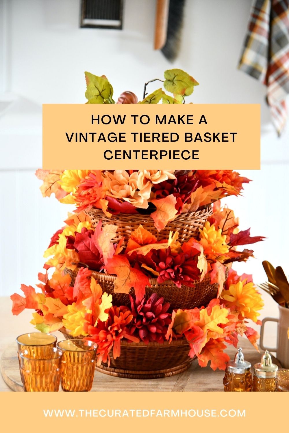 How To Make A Vintage Tiered Basket Centerpiece