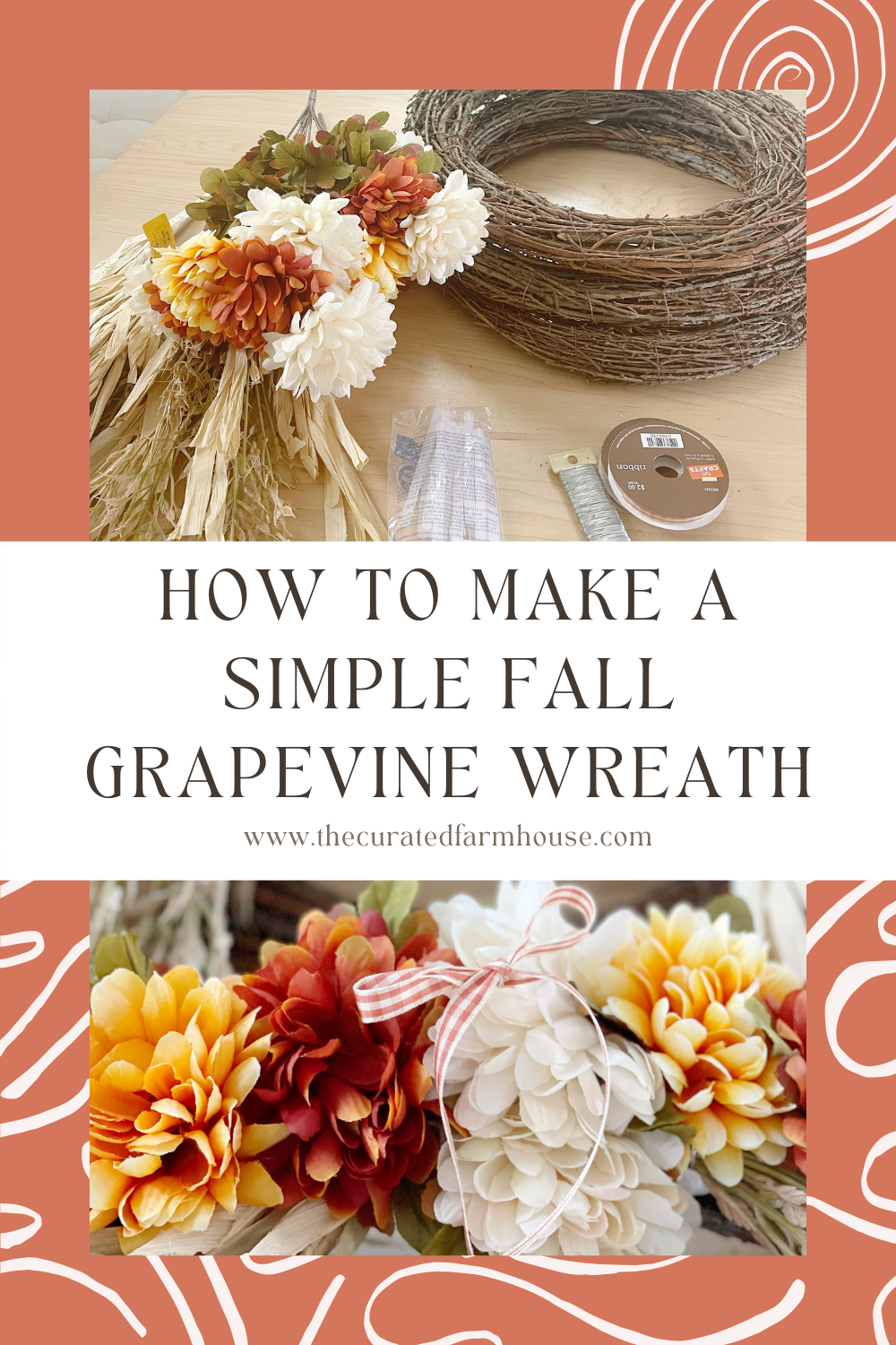 How To Make a Simple Fall Grapevine Wreath
