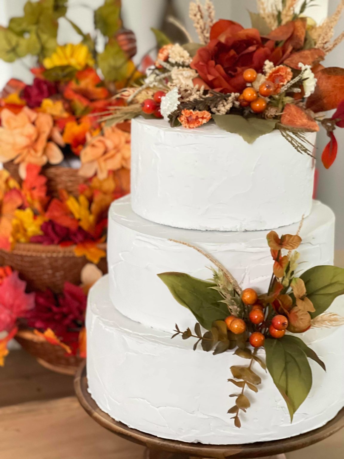 How To Make a Faux Fall Cake The Curated Farmhouse