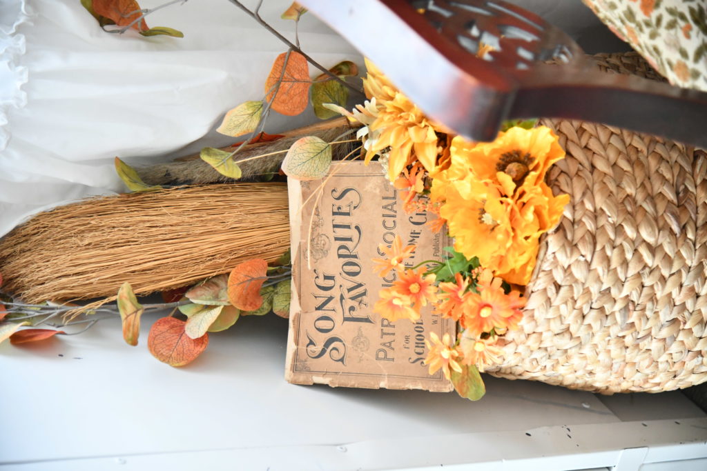 How To Beautifully Decorate Your Entryway For Fall vintage song book