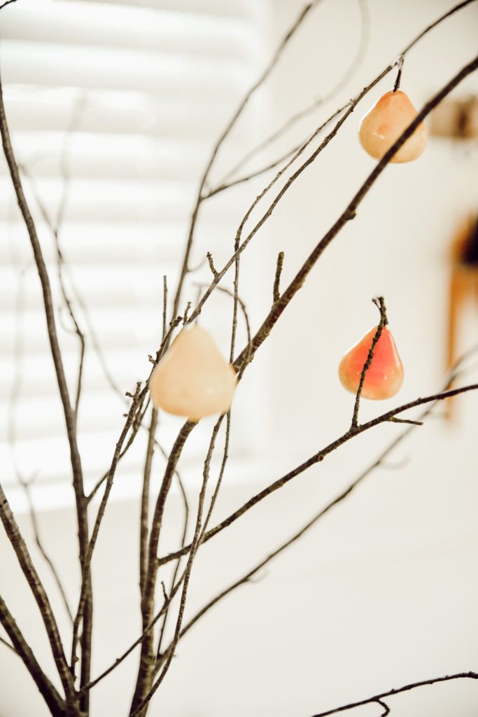 Wait Until You See These DIY Faux Pear Stems branches adding pears