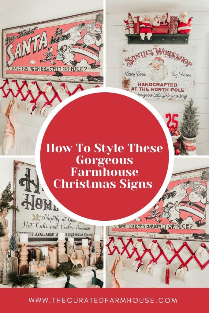 How To Style These Gorgeous Farmhouse Christmas Signs Pin 2