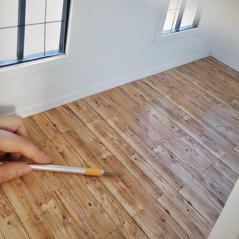 dollhouse flooring wood warmer tone planks