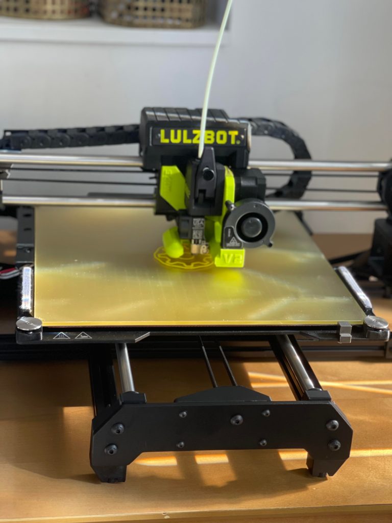Taz Pro S 3D Printer printing test file