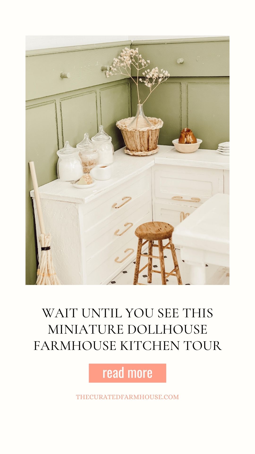 Wait Until You See This Miniature Dollhouse Farmhouse Kitchen Tour