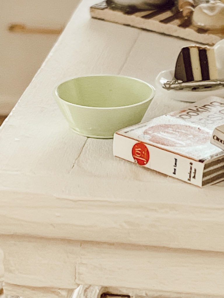 jadeite bowls on a mini table