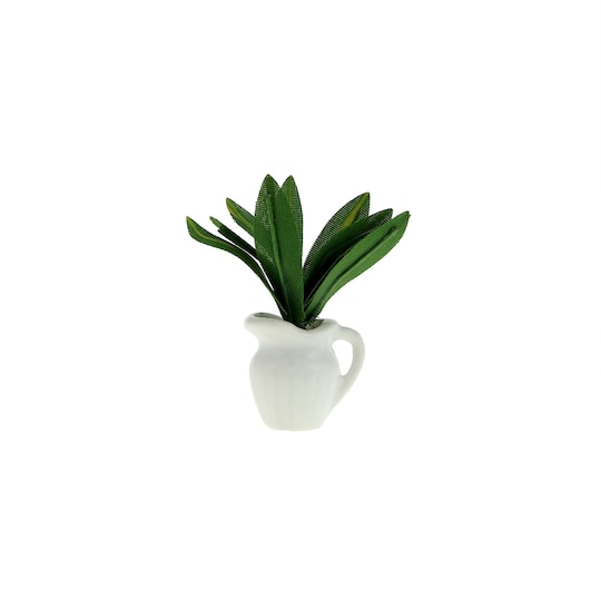 DIY Modern Mini™ Green Plant in White Pitcher Vase