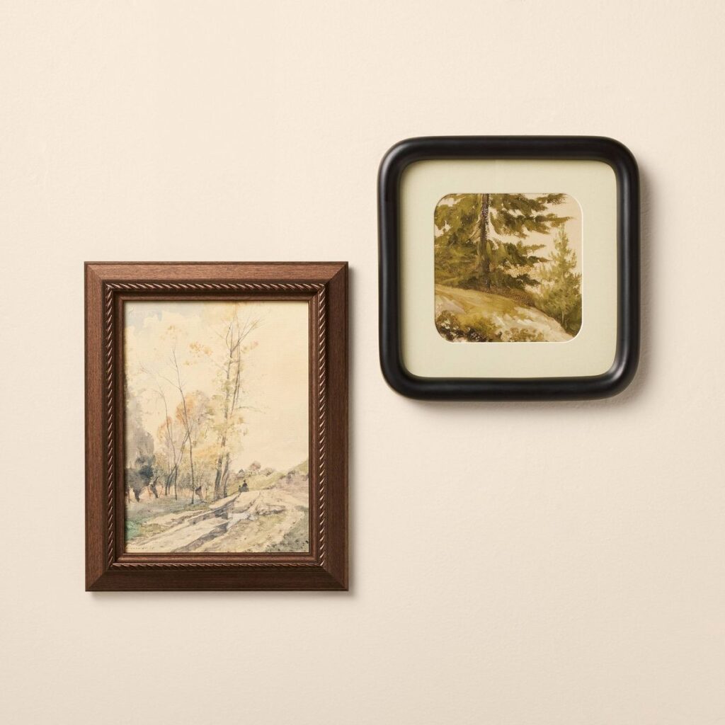 8"x8" and 8"x10" Autumn Treescapes Framed Wall Art Set -